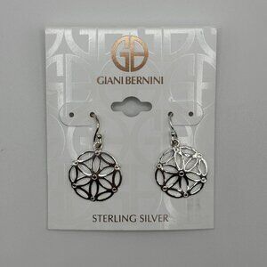 Giani Bernini Women's Sterling Silver Flower of Life Dangle Earrings NWT